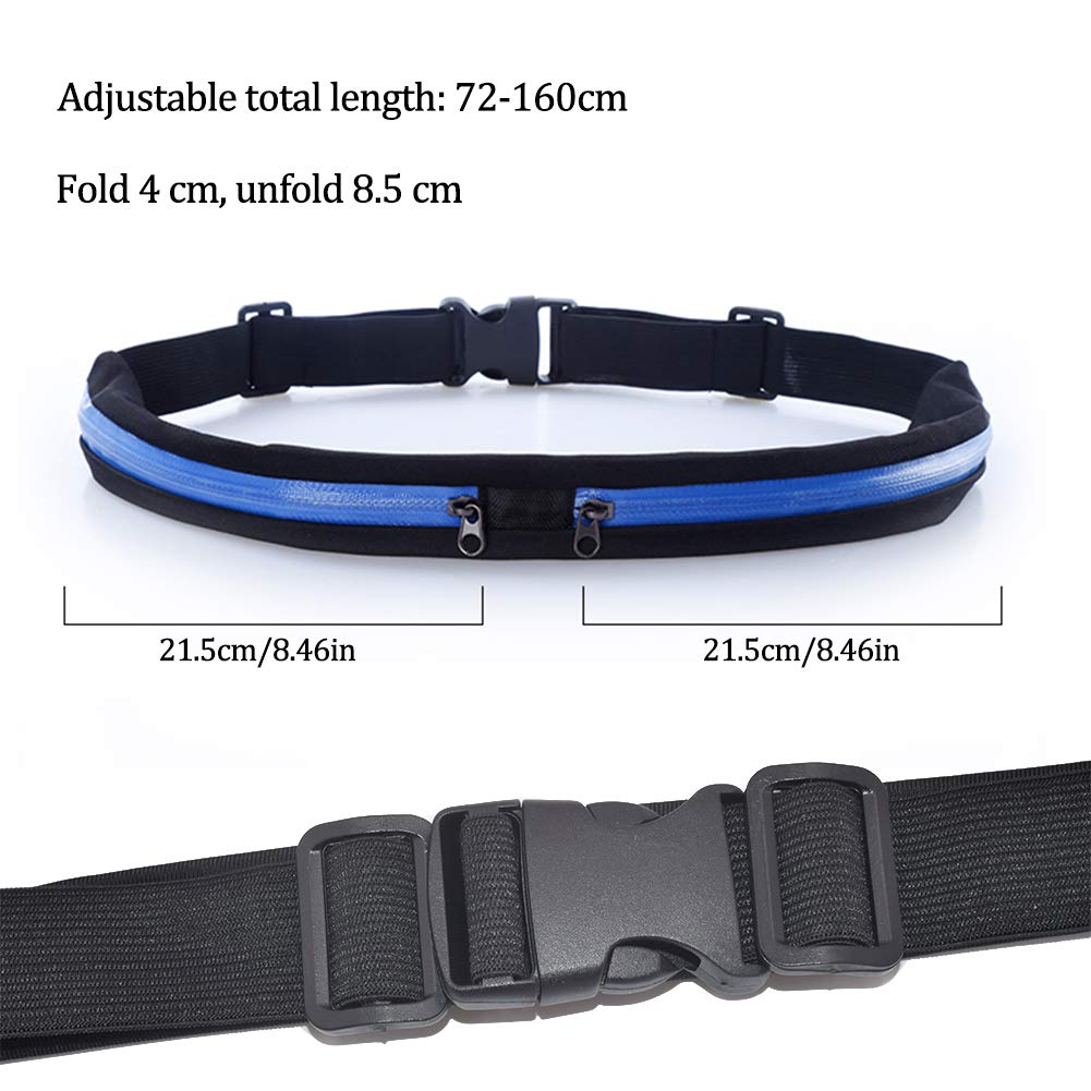 Cintura Running Marsupio Sportiva - Fascia Elastica Impermeabile Con 2 Tasche Per Cellulare - Foto 11