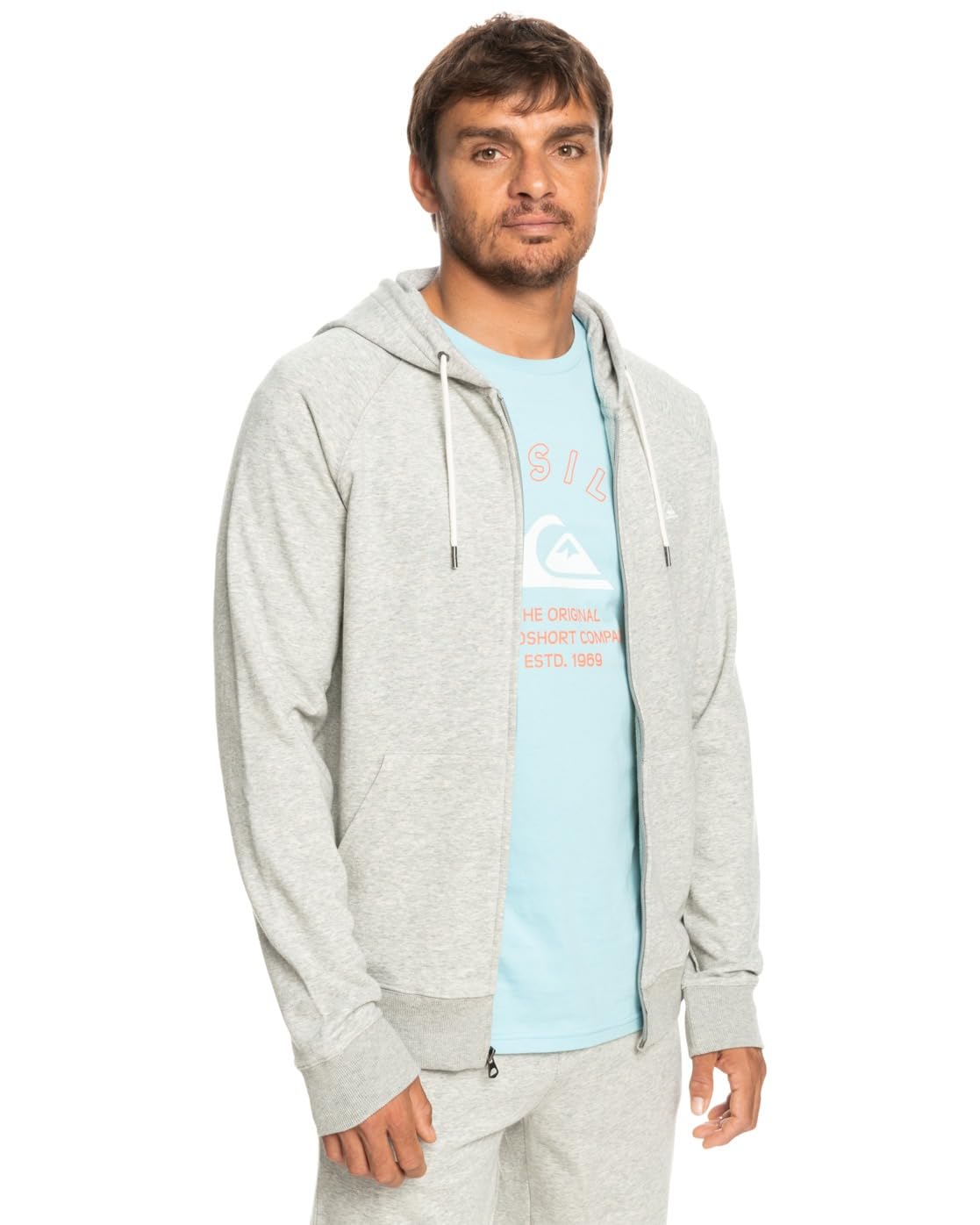 Quiksilver Essentials Raglan - Sudadera con Capucha y Cremallera para Hombre