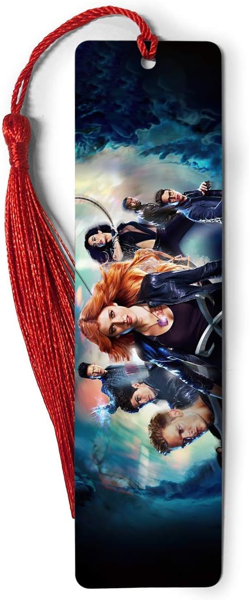 Bookmarks Metal Ruler Shadowhunters Bookography Measure Tassels Bookworm for Book Markers Lovers Reading Notebook Bookmark Bibliophile Gift