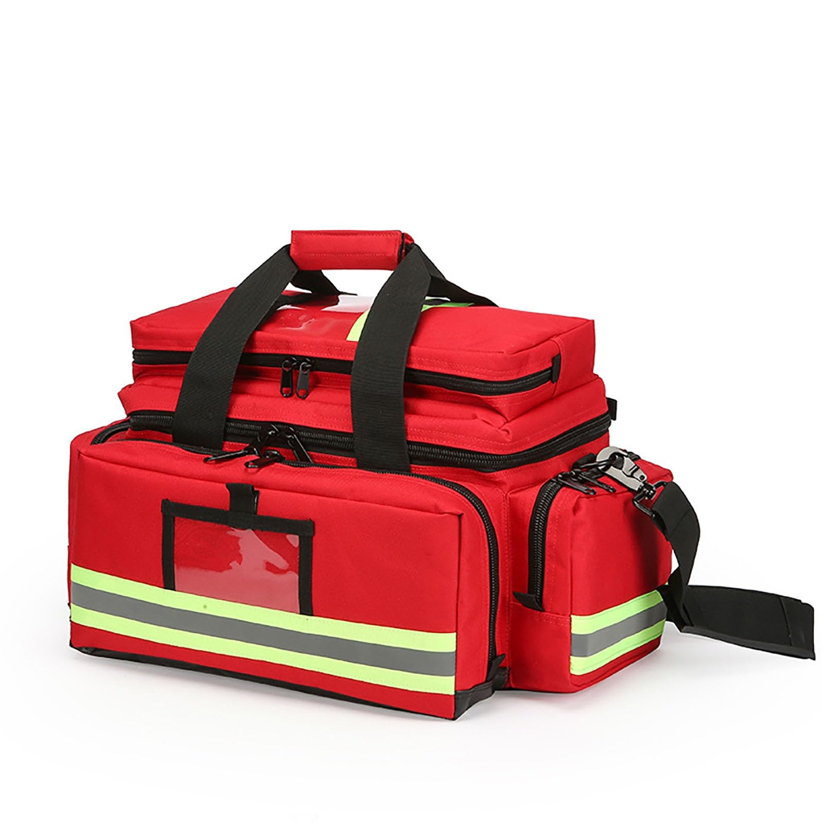 Borsa professionale di primo soccorritore, organizer per farmaci di pronto soccorso, borsa per soccorritori per traumi, per studenti infermieristici, terapisti, medici(Green)