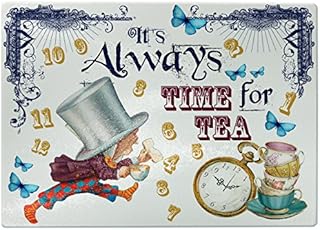 Alice in Wonderland Chopping Board Glass Worktop Saver Cutting Kitchen Surface Protector - 30 x 40cm Birthday Gift CAW04