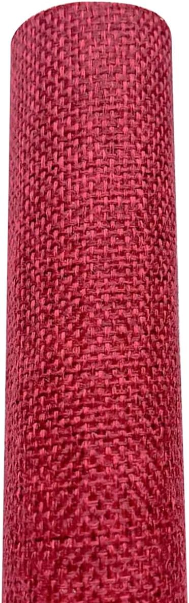 Queenbox 15.7x47.2in Self Adhesive Linen Tape, Furniture Repair Patch Burlap Fabric for Wall Office Chair Sofa Car Seat Curtain Upholstery Bag Carpet, Wine Red