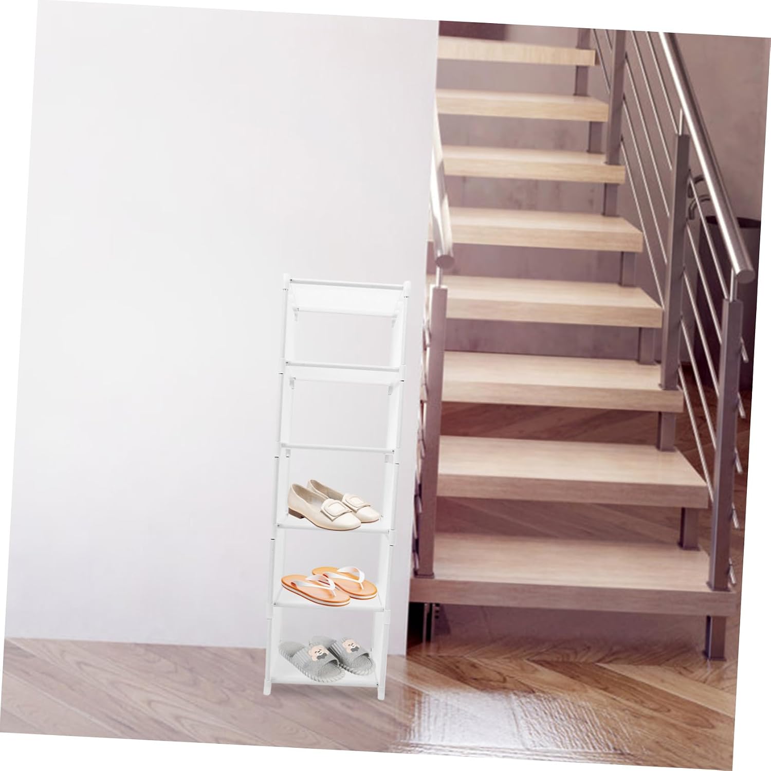 Ciieeo Foldable Shoe Rack Organizer Space-Saving Shoe Storage Holder for Entryway Multi-Functional Design for Bags and More Fits Narrow Spaces
