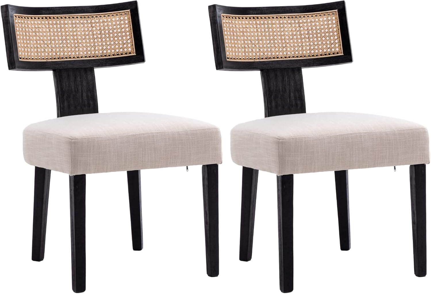 Shunzhi Upholstered Farmhouse Dining Chairs Set of 2 Mid