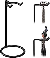 Linkidea Stainless Steel Safety Razor Stand for Gillette Fusion 5, Merkur, Rockwell & More - Secure Black Travel Holder