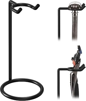 Linkidea Stainless Steel Safety Razor Stand, Mens Travel Shaving Razor Holder, Compatible with Gillette Fusion 5 Long Handle Safety Razor Black