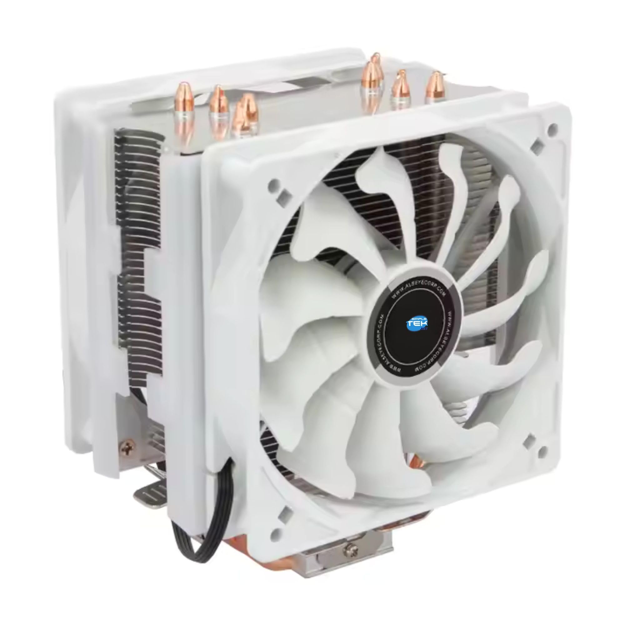 SIMPLETEK - Disipador de aire CPU S120D-W blanco | LGA 1700 1200 775 1151 1150 1155 1156 | AM5 AM4 AM3 | TPD hasta 180 W