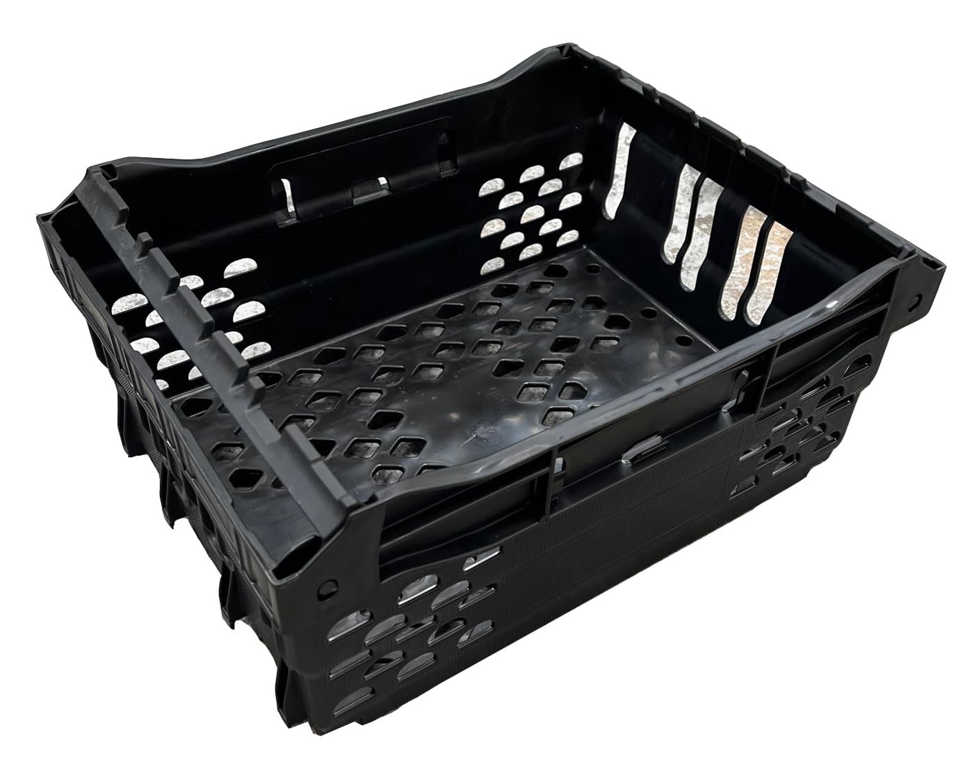 Heavy Duty Stack/Nest Swingbar Container Recycled Black - Half Tray 14.5 Litre (5)