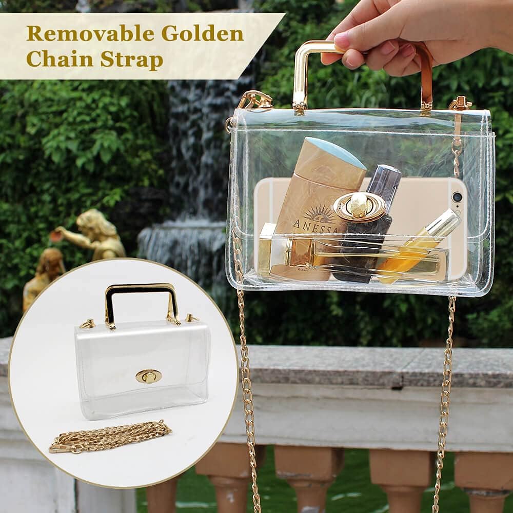 COROMAY Clear Purse for Women, Clear Bag for Stadium Events, Transparent Stadium Purse - Image 7