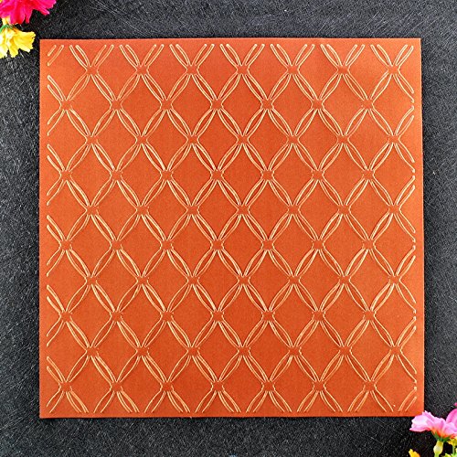 Kwan Crafts Large Size Mesh Plastic Embossing Folders for Card Making Scrapbooking and Other Paper Crafts, 19.7x19.7cm