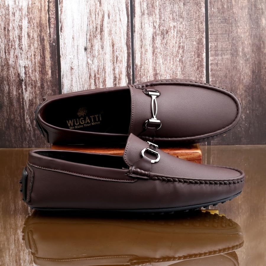Image of WUGATTI Men's Suede Stylish, Comfortable & Casual Slip-On Loafers