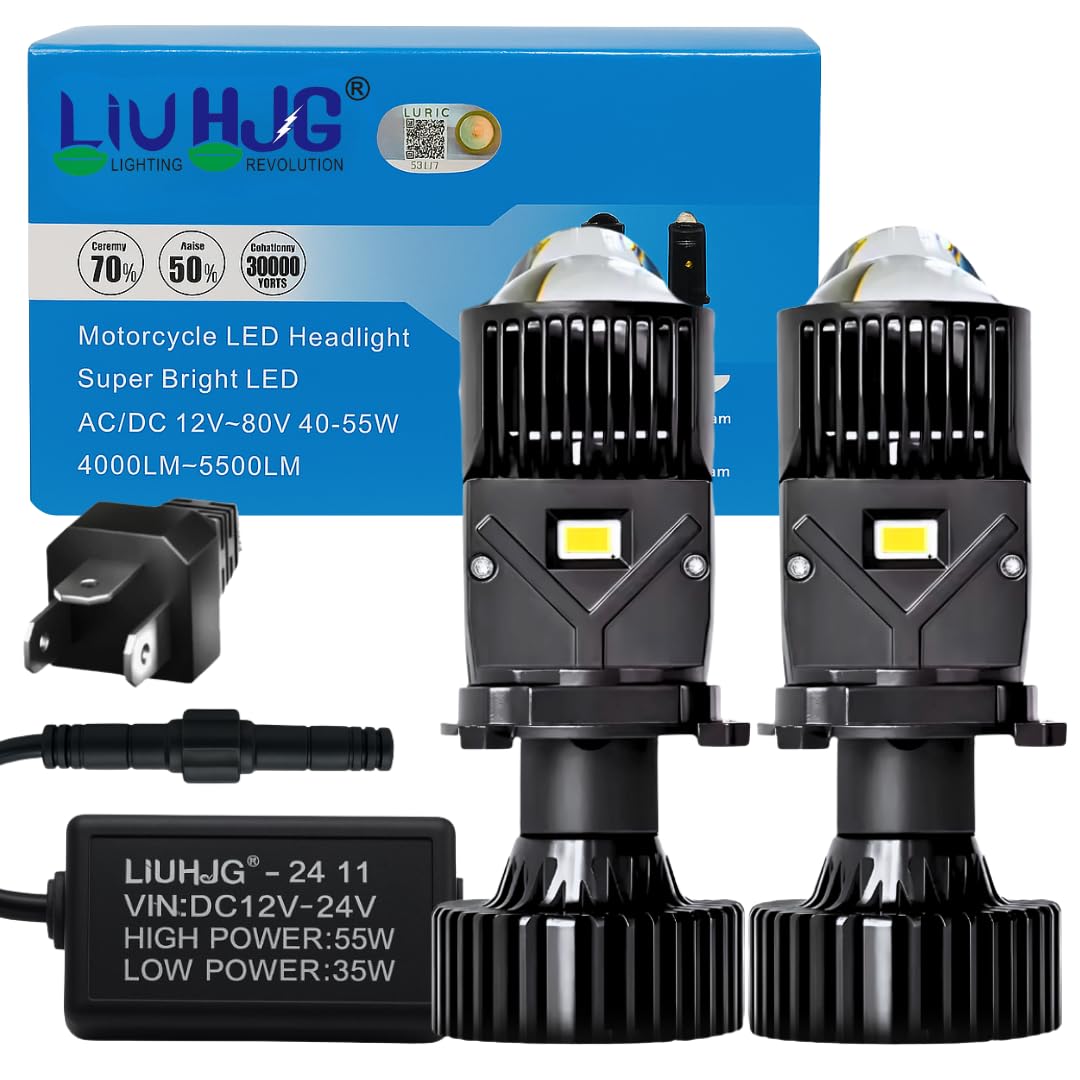 White LED H4 Double Lens 120W Headlight Bulb, Universal 12V Fit for Motorbikes, Cars, Trucks & Vans, Waterproof Durable High Bright LED Headlamp (Pack of 2)-image-34