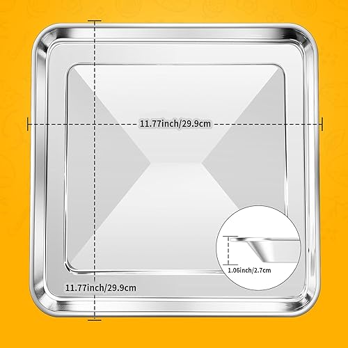 Miniatura 2 de 11.77" × 11.77" Toaster Oven Pan para Breville Smart Oven BOV800XL, Smart Oven Plus BOV810BSS, Smart Oven Pro BOV845BSS, Smart Oven Air BOV900BSS,