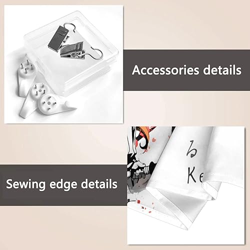 Miniatura 5 de Flokoo Rurouni Kenshin Himura Kenshin - Tapiz decorativo de pared para sala de estar, dormitorio, cocina, dormitorio, hogar, 60 x 51 pulgadas