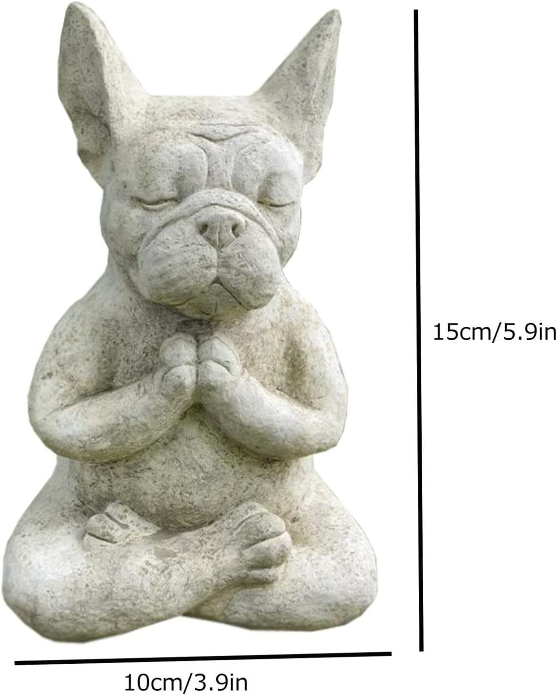Meditating French Bulldog Figurine, Zen Yoga Dog Buddha Statue, Decorative Collectible for Home Garden Decoration : Home & Kitchen