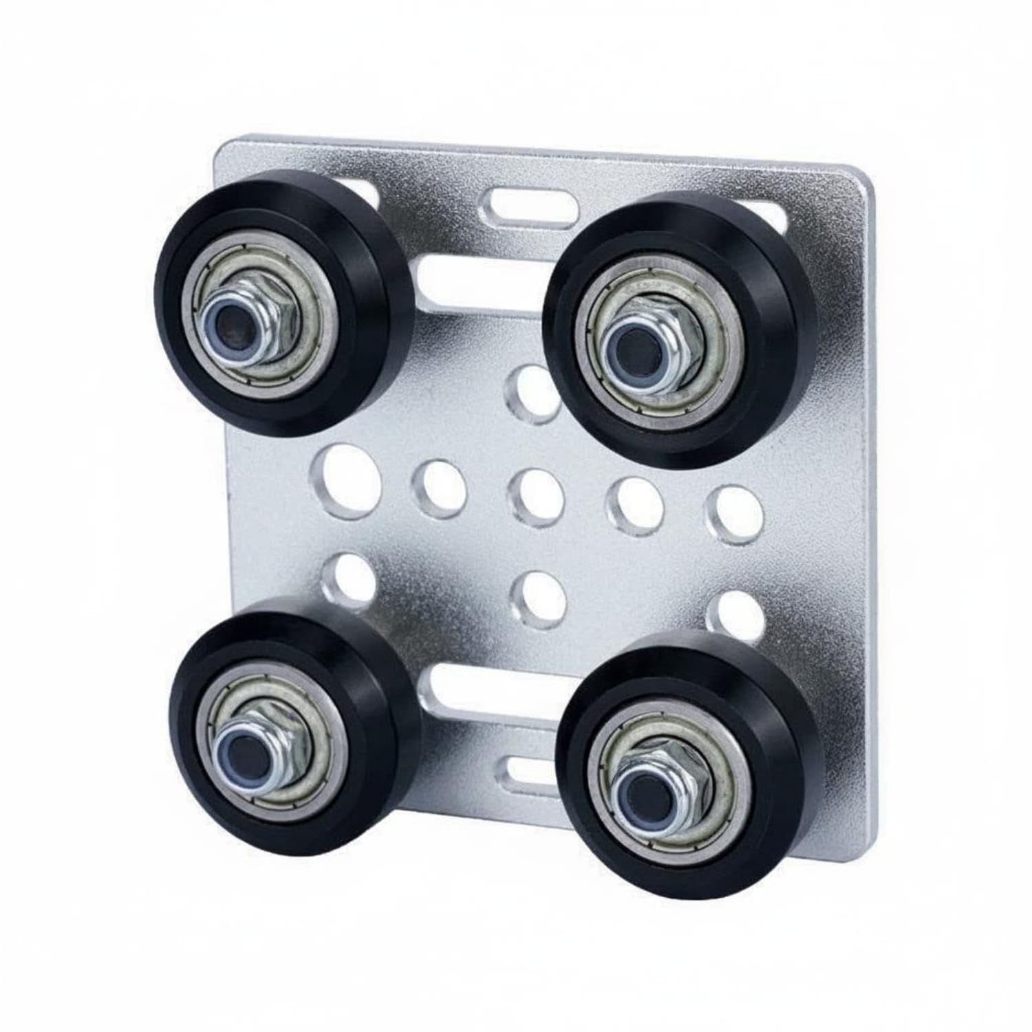 Effortless Rolling Wheels V-Slot Gantry Plate Wear-Resistant 2020 Aluminum Profile Carriage Reliable Quality 2020 Aluminum Profile Plate for DIY Enthusiasts, Hobbyists, CNC Projects Engravers, Silver-picture-14