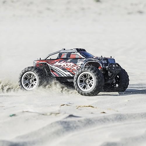 Miniatura 3 de Coche de control remoto 116 RC para niños rápido 298mih de alta velocidad 4WD RC auto con dos baterías de 74 V 850 mAh todoterreno impermeable
