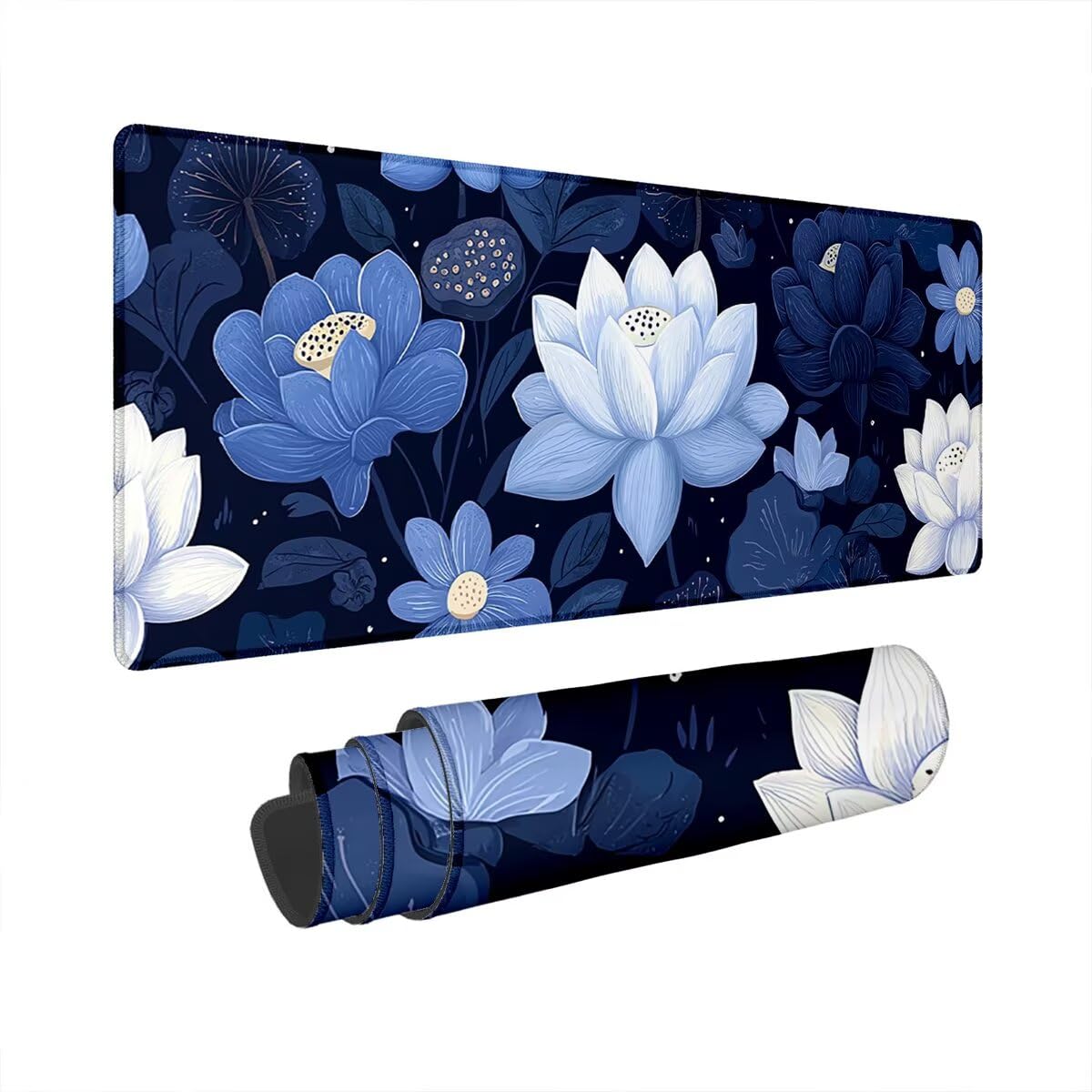 Podkładka pod mysz w kwiaty duża podkładka pod mysz 1200 x 600 mm do gier akcesoria wodoodporna antypoślizgowa podkładka pod mysz ze szwami na krawędziach podkładka pod mysz akcesoria biurowe do gier