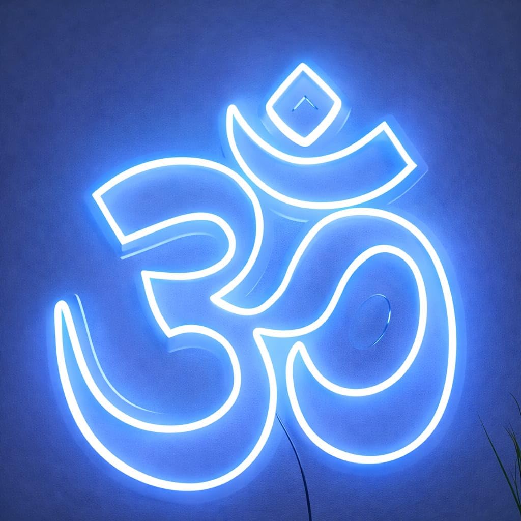 Divine Om Neon Wall Light 6 inches by 6 inches-image-49