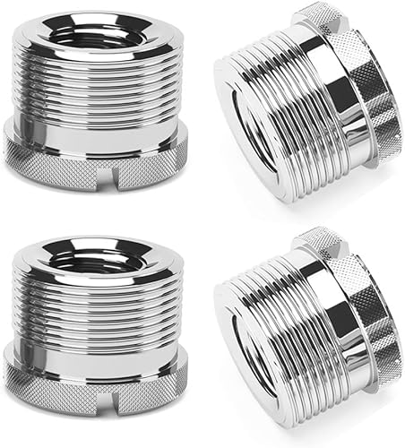 Adaptador de tornillo de micrófono moleteado macho de 58 pulgadas a hembra de 38 pulgadas para soporte de micrófono de micrófono de 4 piezas
