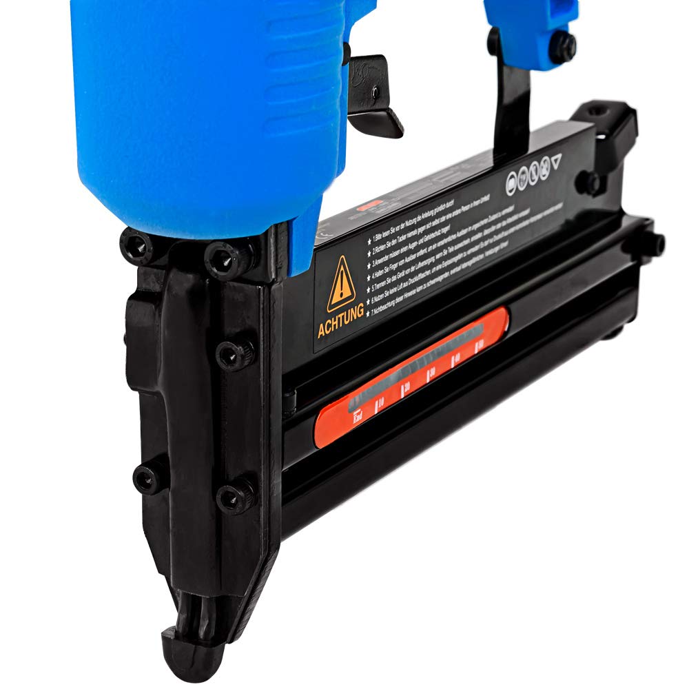 Monzana Chiodatrice pneumatrica e spillatrice 2 in 1 ad aria compressa pinzatrice graffettatrice con valigetta e chiodi