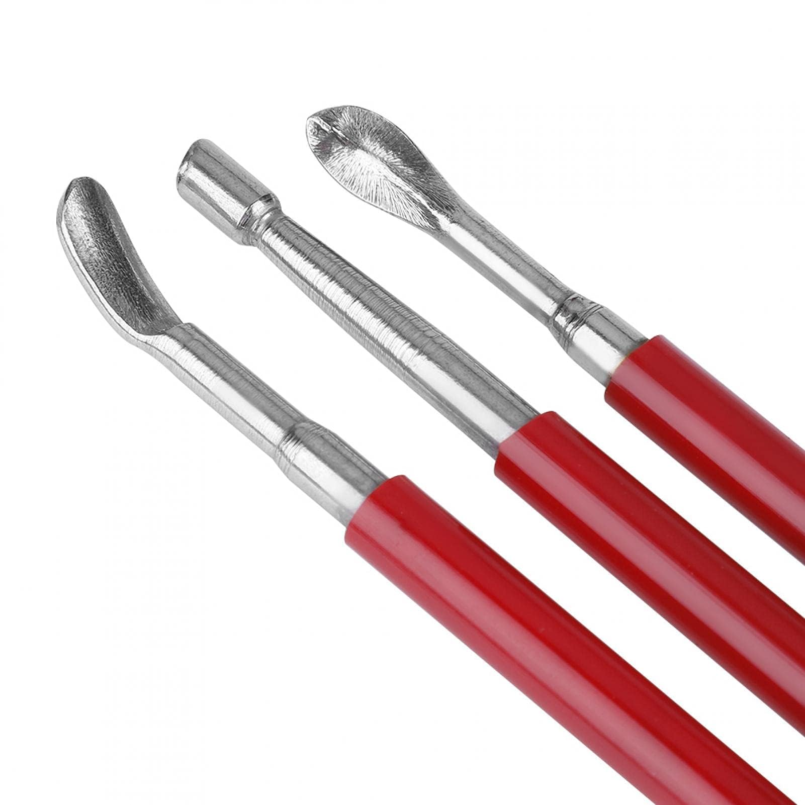 Tnfeeon DIY Craft Tool, Leather Press Rub Tool Leather Modeling Spoon Carving Tools Leather Carving Kit for Handmade Leather