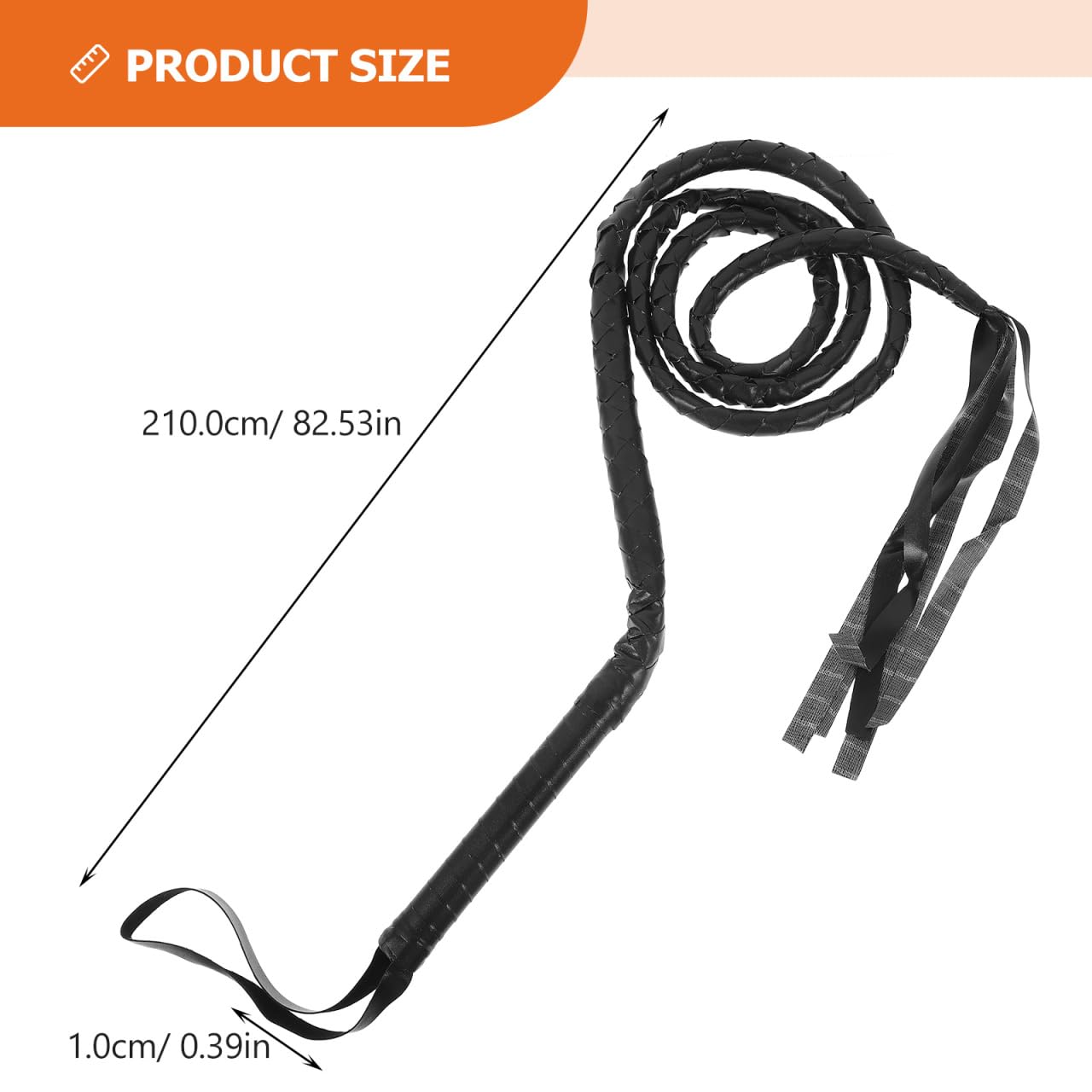 VICASKY Fouet : fouet pour esclave blanc : aviateur : 1. 8-2,0 cm Fouet esclave aviateur exotique Cravache Bullwhip Directeur de cirque Costume de chat noir Costume d'Halloween Costume de costume
