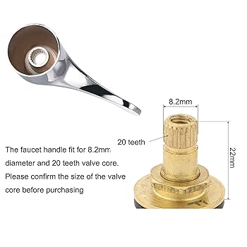 Amazon | uxcell 蛇口のハンドル アロイ製 シルバートーン 電気