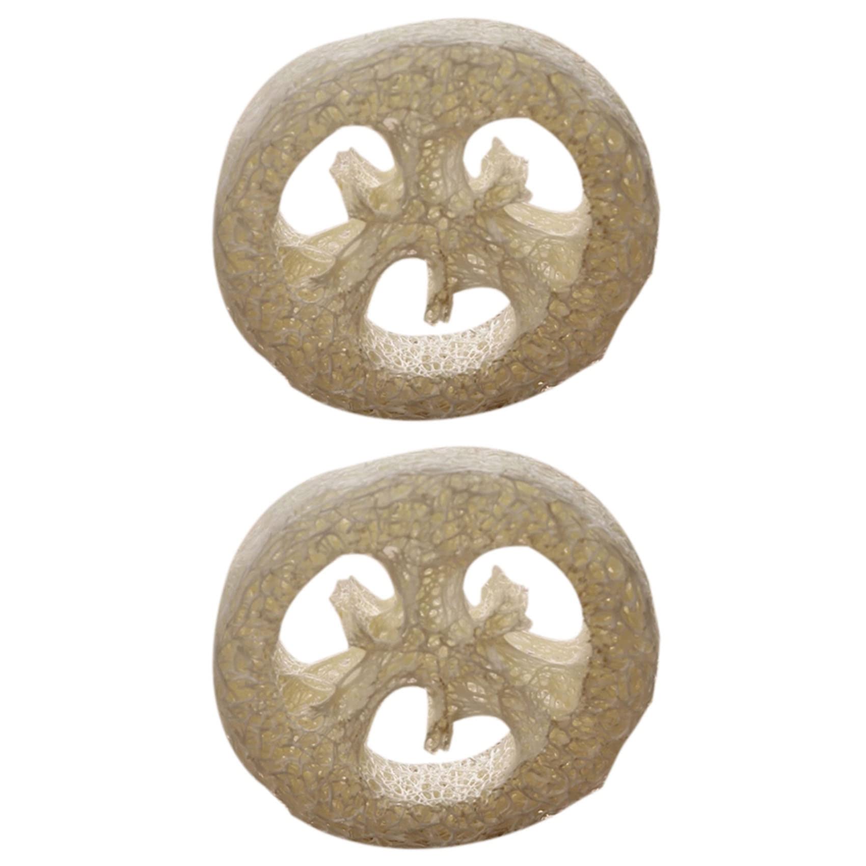 Wuden 300Pcs Natural Loofah Luffa Loofa Slices Handmade Loofah Soap Box Tray Tools Cleaner Sponge Soap Holder