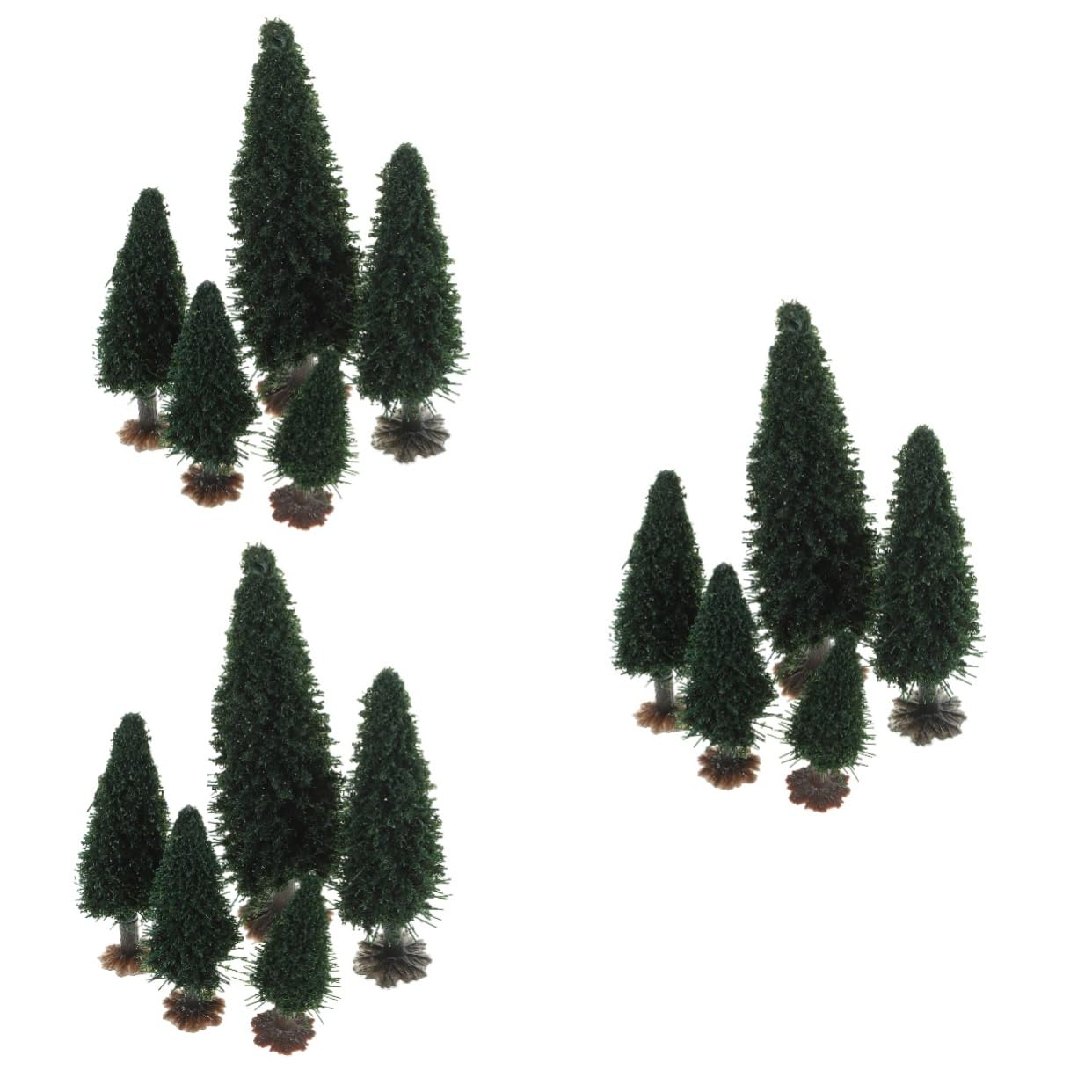 SHINEOFI 45piezas Miniaturas De Árboles Escénicos para Paisajismo Modelos De Árboles Falsos para Dioramas y Decoraciones De Maquetas