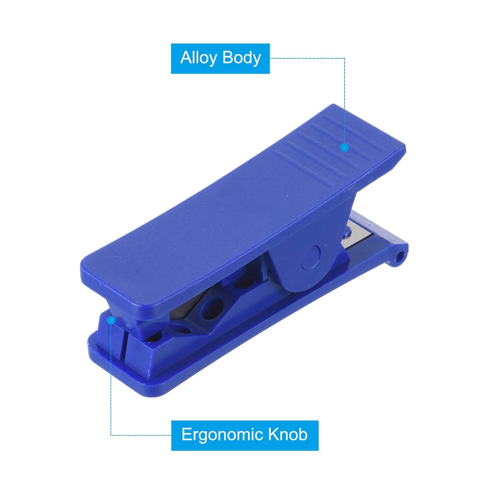 PATIKIL Pneumatic Air Tubing Hose Tube Cutter, Cut Up to 3/8" OD Tube, for Nylon PVC PU PTFE Plastic Tube, Blue - Image 3