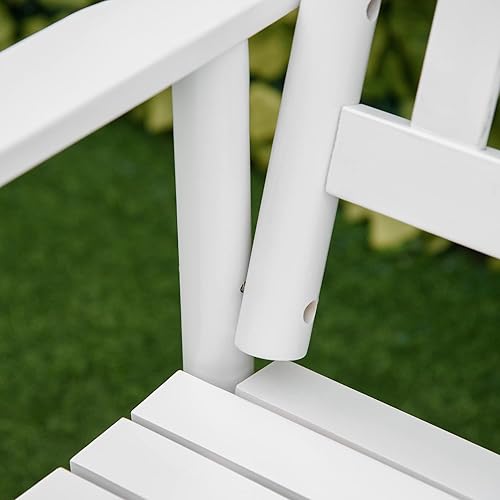 Miniatura 9 de Outsunny Banco de madera para patio, sofá biplaza de madera para exteriores con respaldo alto y reposabrazos, capacidad resistente de 550 libras, 2