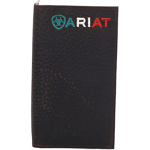 ARIAT Men's Rodeo Wallet Logo Mexico, Brown Rowdy