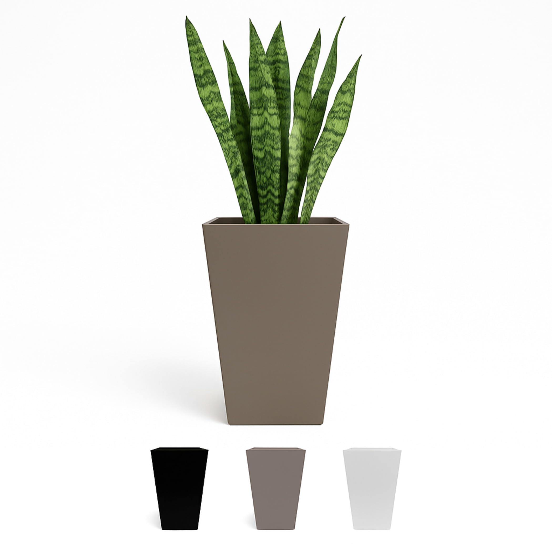 Bloem Finley 20 Inch Tall Tapered Recycled Plastic Planter