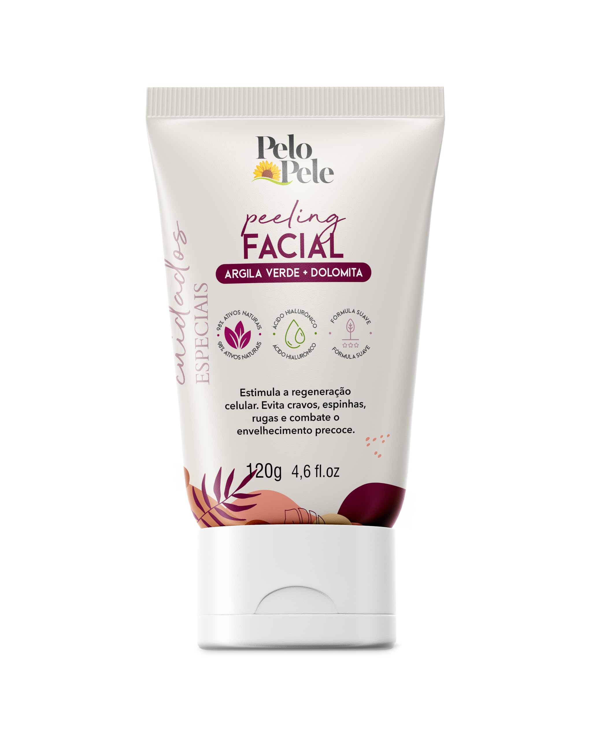 Peeling Facial C/Dolomita e Argila Verde - Revitalizing Scrub Mask