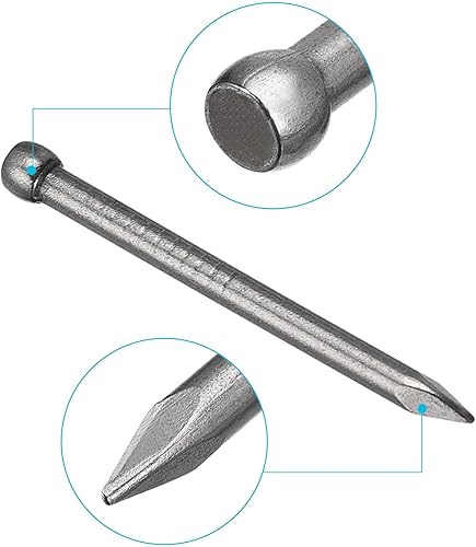 Miniatura 9 de uxcell 150 uñas de acabado de acero al carbono de 0.984 in y 1 pulgada