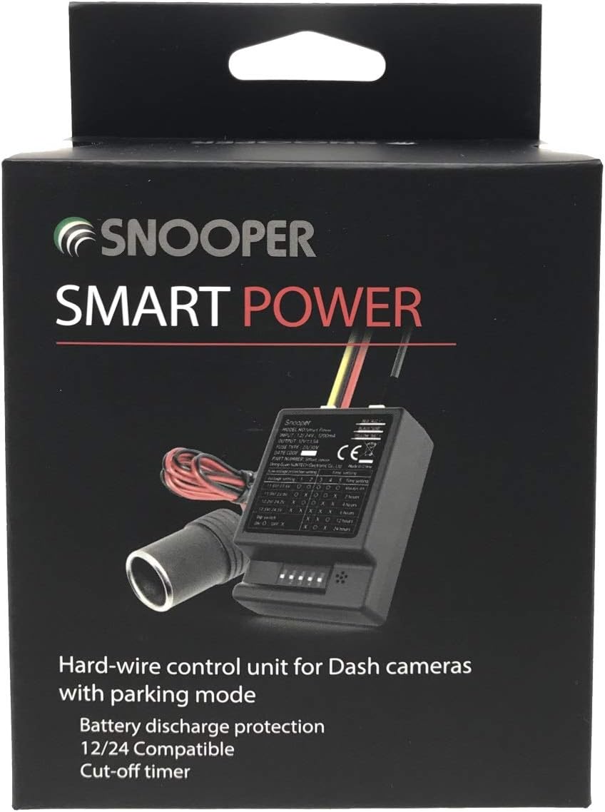 Snooper Smart Power Hardwire Lead for 12V and 24V electrical systems and Female socket for universal fitment