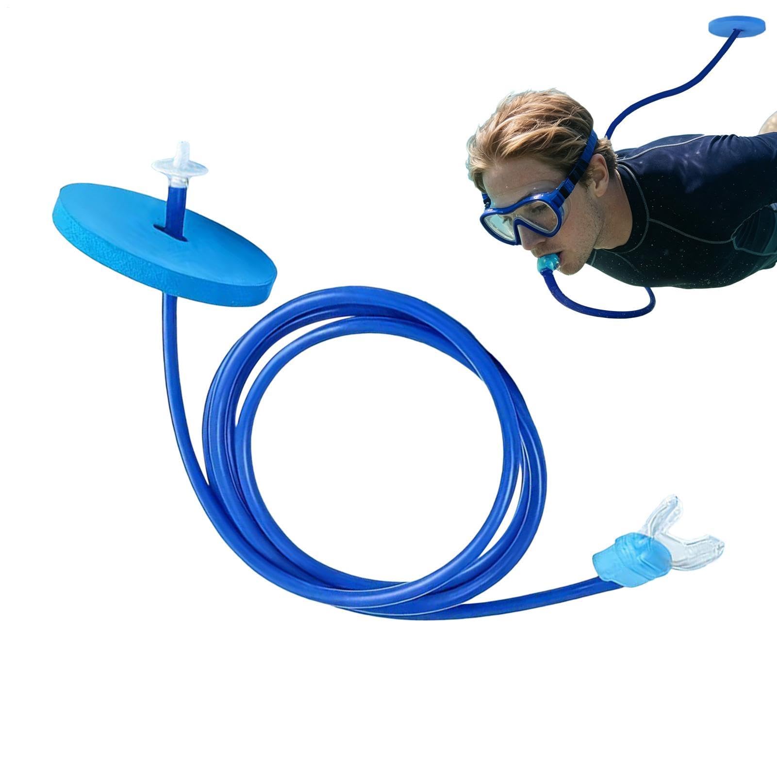Snorkel con respirador Completamente seco: Tubo de respiración de Buceo ergonómico antiasfixia, Equipo de Snorkel portátil con Tapa Seca | de admisión de Aire subacuático Resistente a Fugas pa