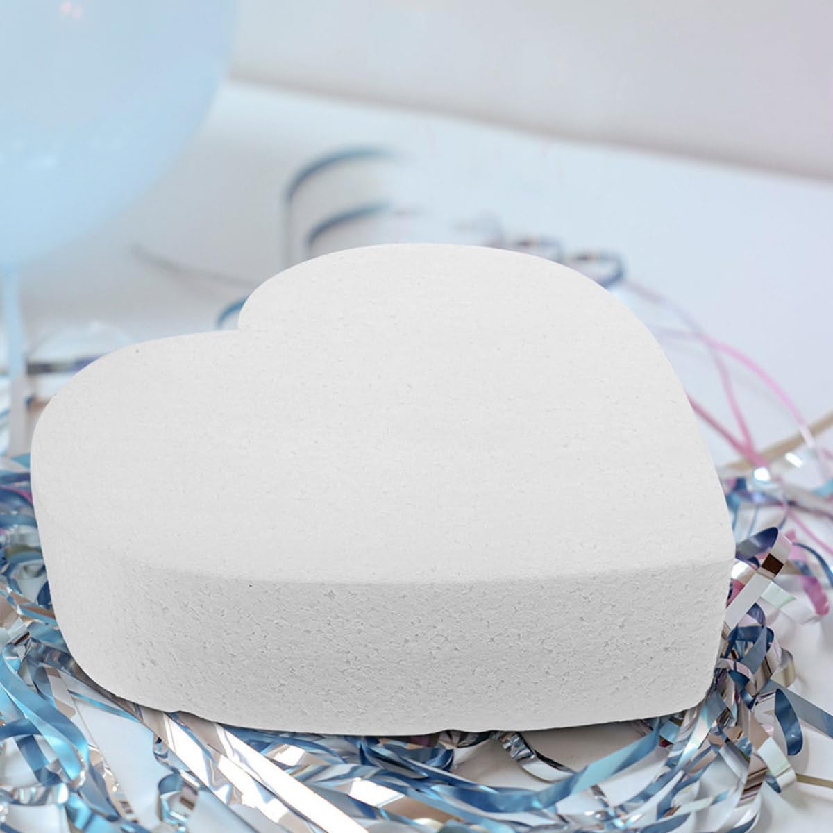 Zerodeko Modèle de Gâteau en Mousse Forme de Cœur Blanc pour Décoration de Mariage, Léger et Créatif, Accessoire pour Présentation de Gâteaux