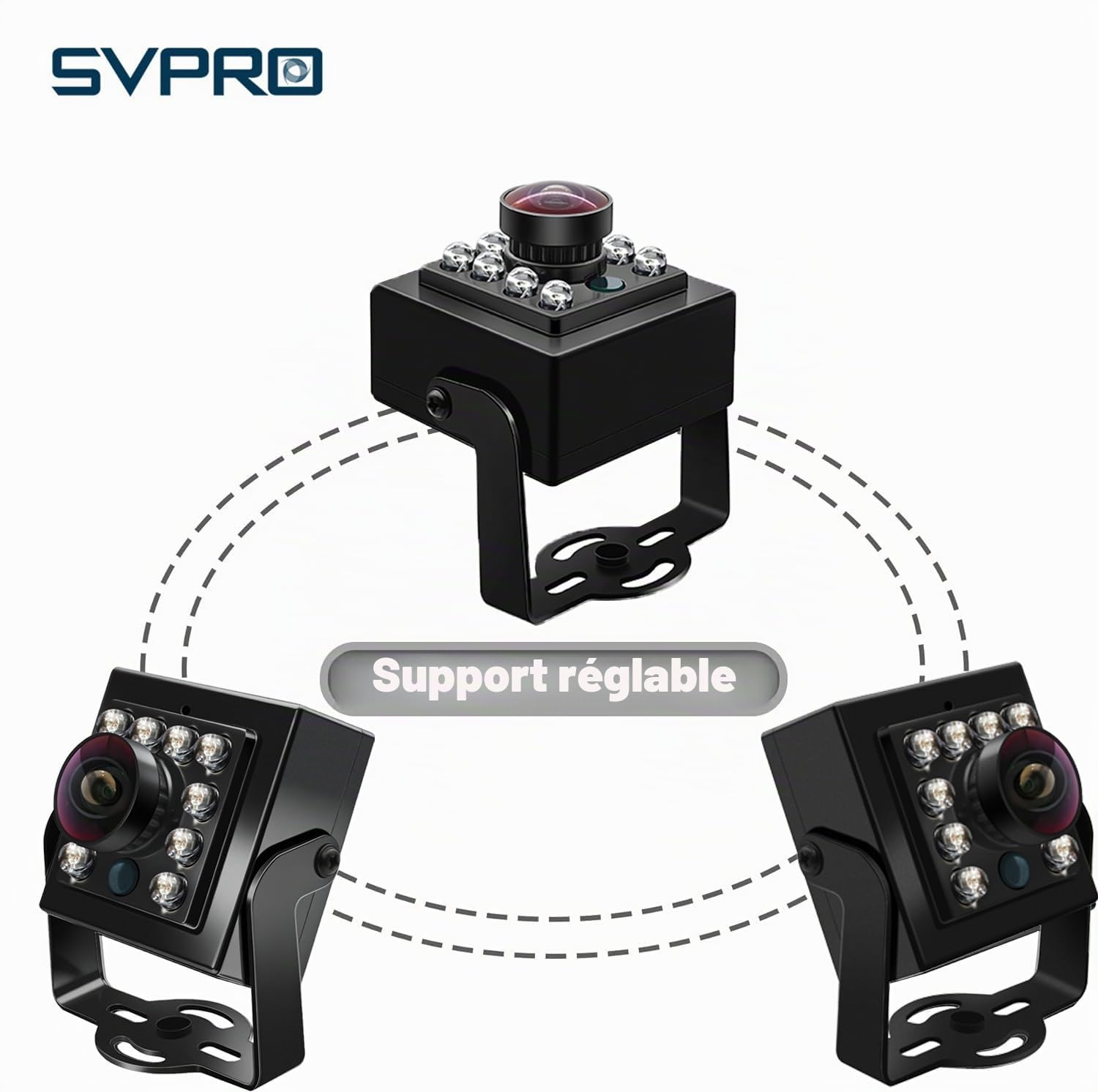Svpro Caméra USB 1080p avec vision de jour et de nuit pour ordinateur, commutation automatique IR-Cut, enregistrement d'image toute la journée, USB2.0, carte webcam OV2710 avec LED IR pour Windows