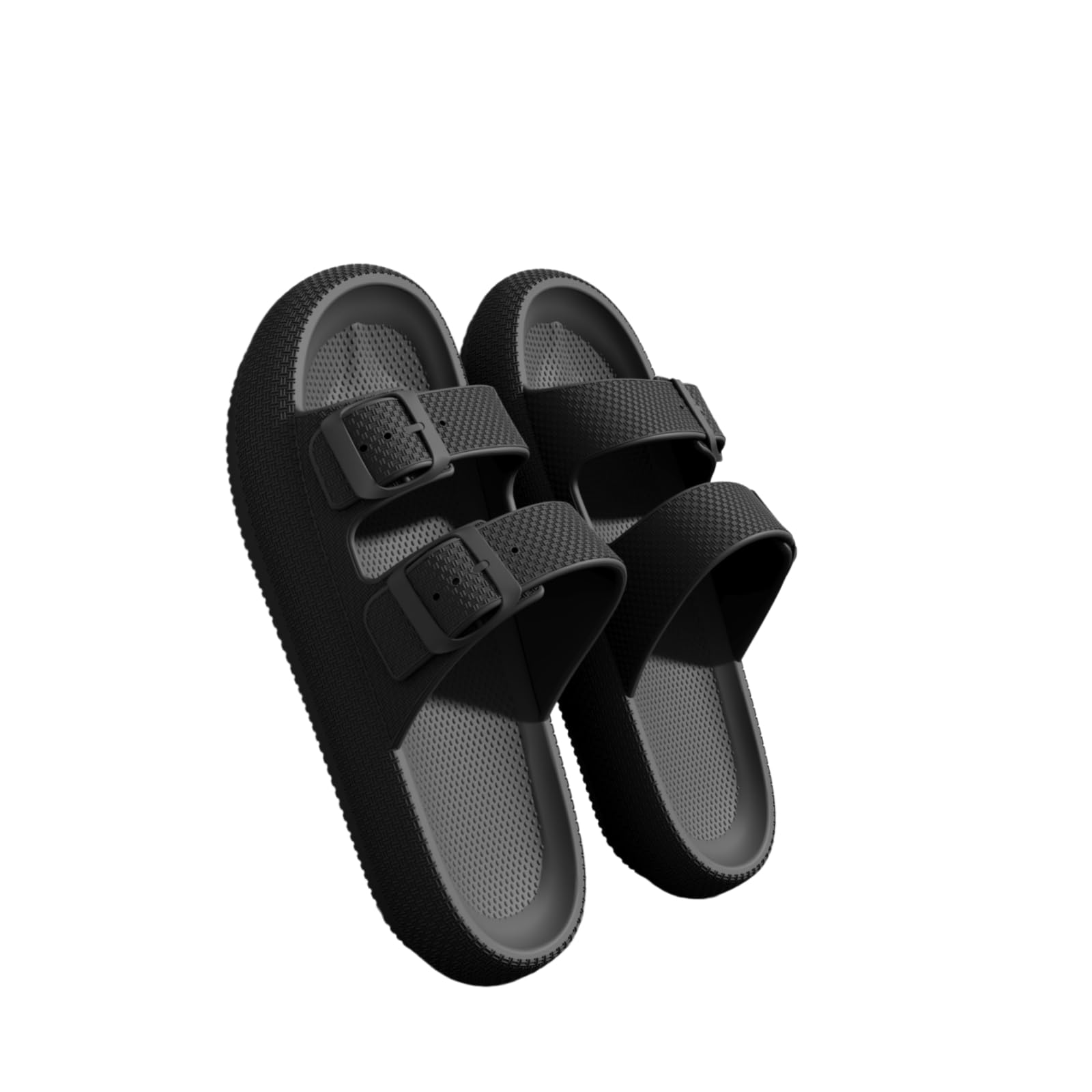 Ciabatte Uomo Men's Outdoor Fashion Sandali di Suola Spessa - Pantofole Doccia Antiscivolo per Bagno, Casa Leggera E Confortevole-black-44-45