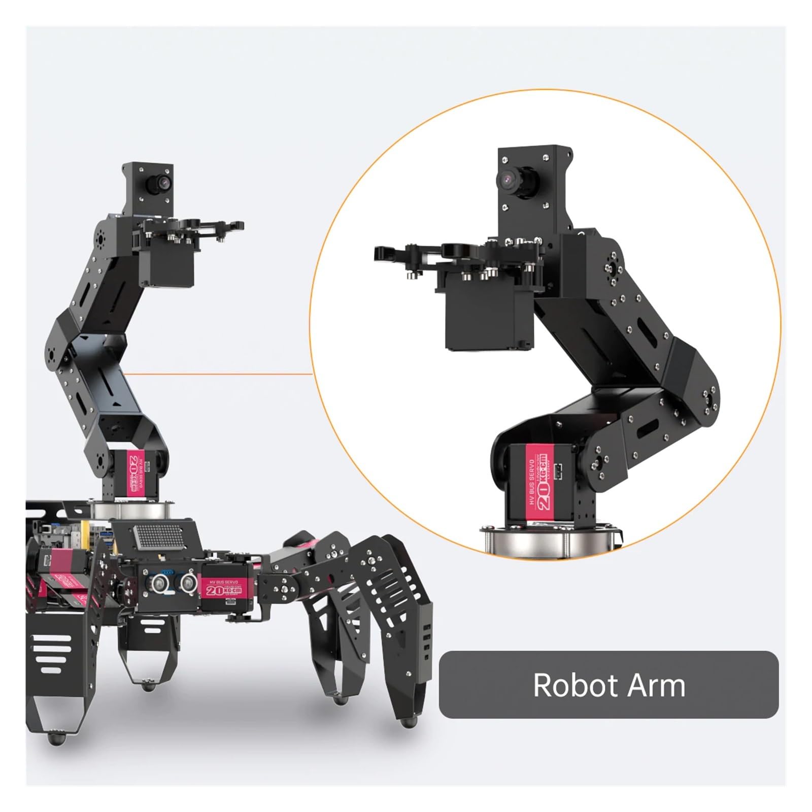Amazon | DIYプログラミングロボットキット SpiderPi Pro 六脚
