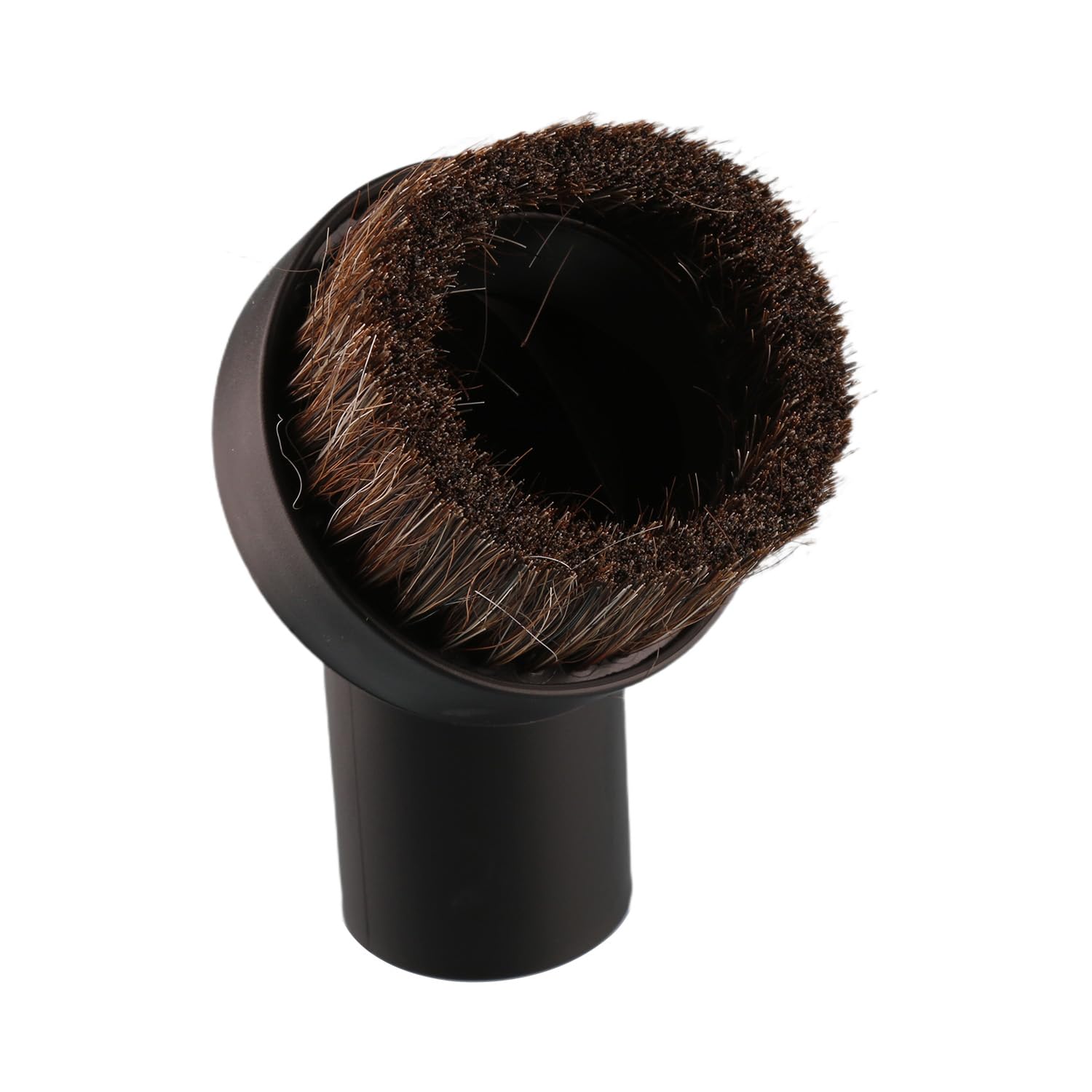 Tabanzhe Black 2 Pcs Vacuum Brush 32Mm (1.25 Inch) Round Horse Hair Dusting Brush Attachment,Universal Replacement Vacuum Cleaner Accessory Compatible With 1.25 Inch Vacuum Hose