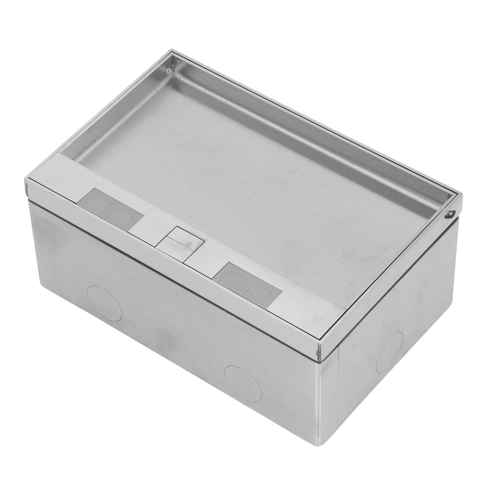 lyrlody Bodeneinbausteckdose, Wasserdichte Unterflursteckdose Recessed Floor Outlet Box mit 2 Steckdosen und 2 USB-Anschlüssen 16A 4000W, für Büro Hotel Einkaufszentrum Lyrlody