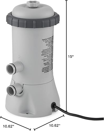 Miniatura 10 de Bomba con cartucho filtrante Intex Krystal Clear para piscinas montables ritmo de flujo de 1000GPH 110V a 120V con interruptor GFCI