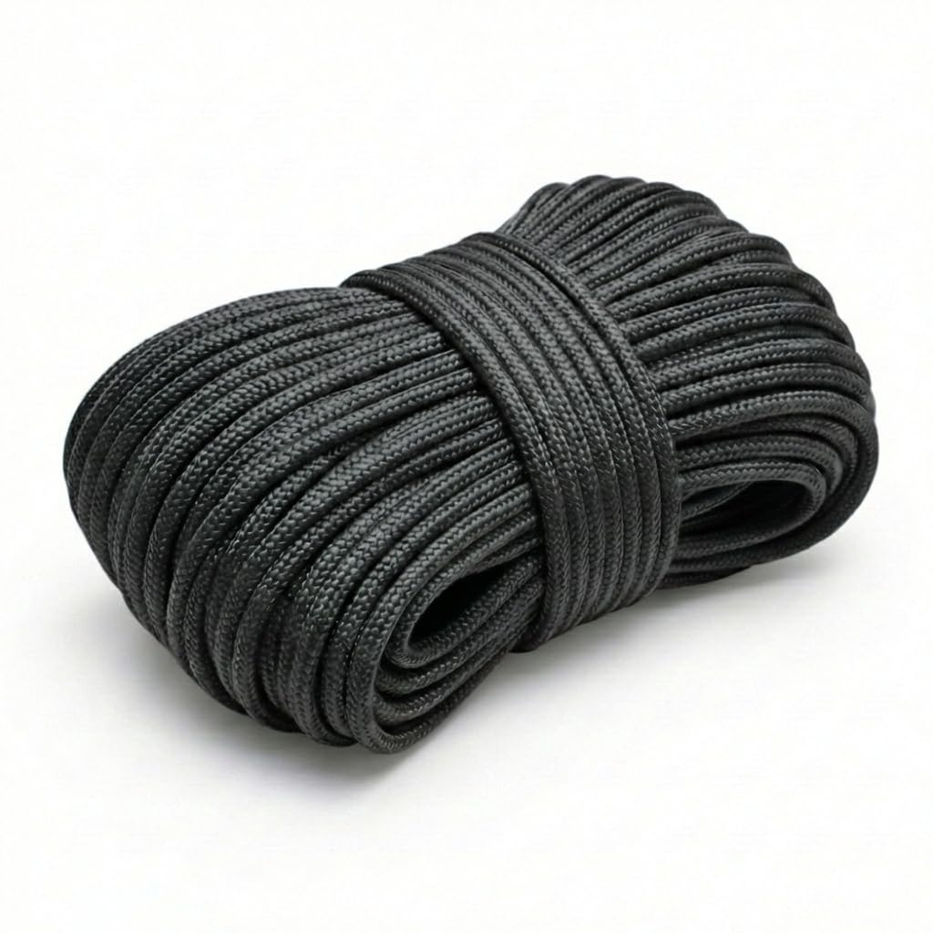BricoShopping Corda per Tende Veneziane 3mm 20mt Resistente Anti UV Multiuso Cordino Ideale per Binario Tenda Bricolage Treccia Nautica Giardinaggio Campeggio Scooby-Doo Merceria Scubidu (Nera)