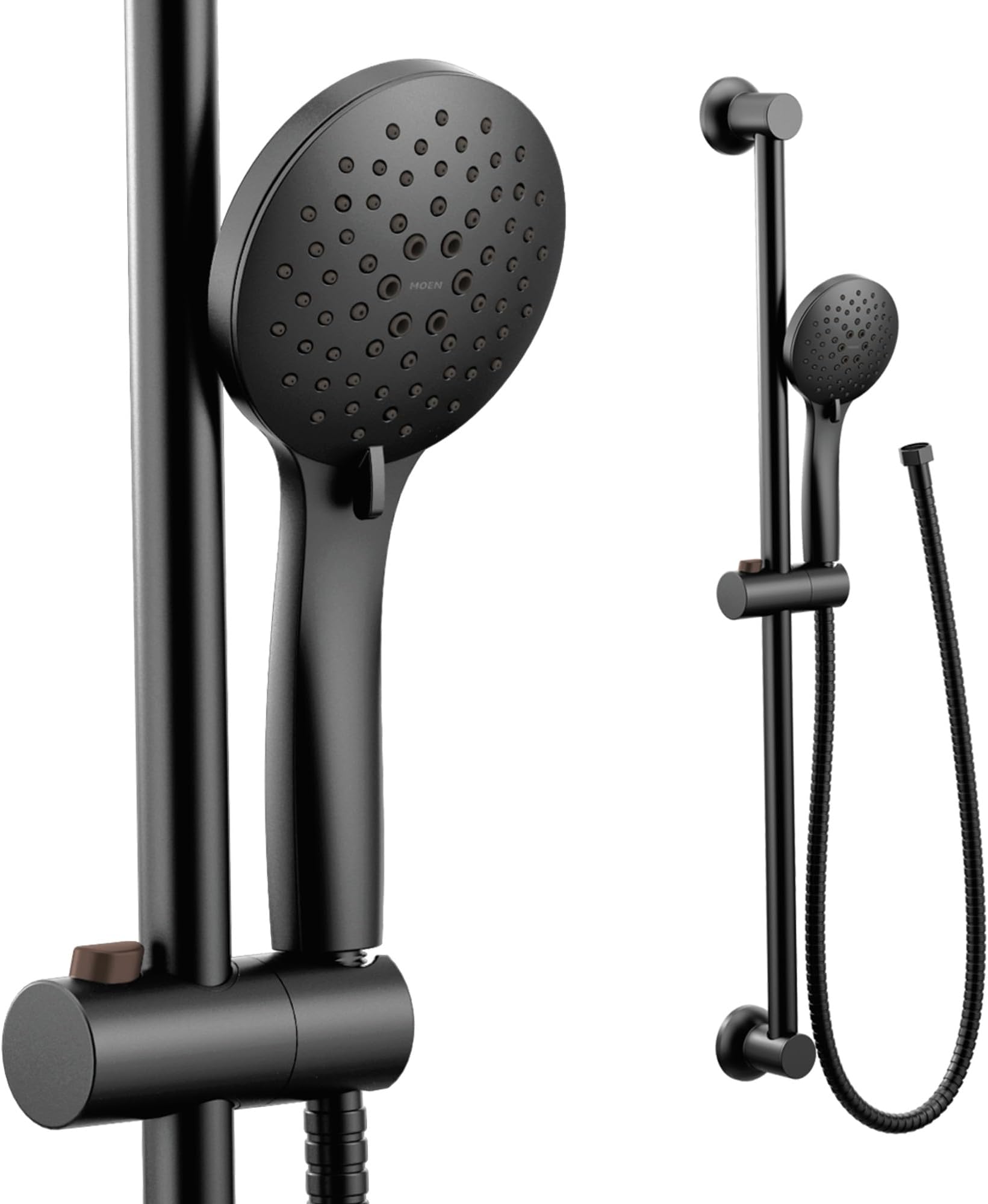 Eco Performance 5 Funtion Handheld Showerhead, 30 Inch Slide Bar and 69 Inch Hose, 3558EPBL