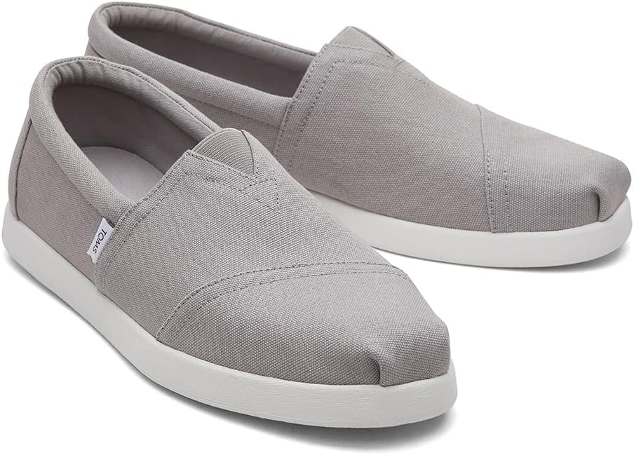 Toms Men's Alpargata Recycled Cotton Canvas, Drizzle Grey - Image 5