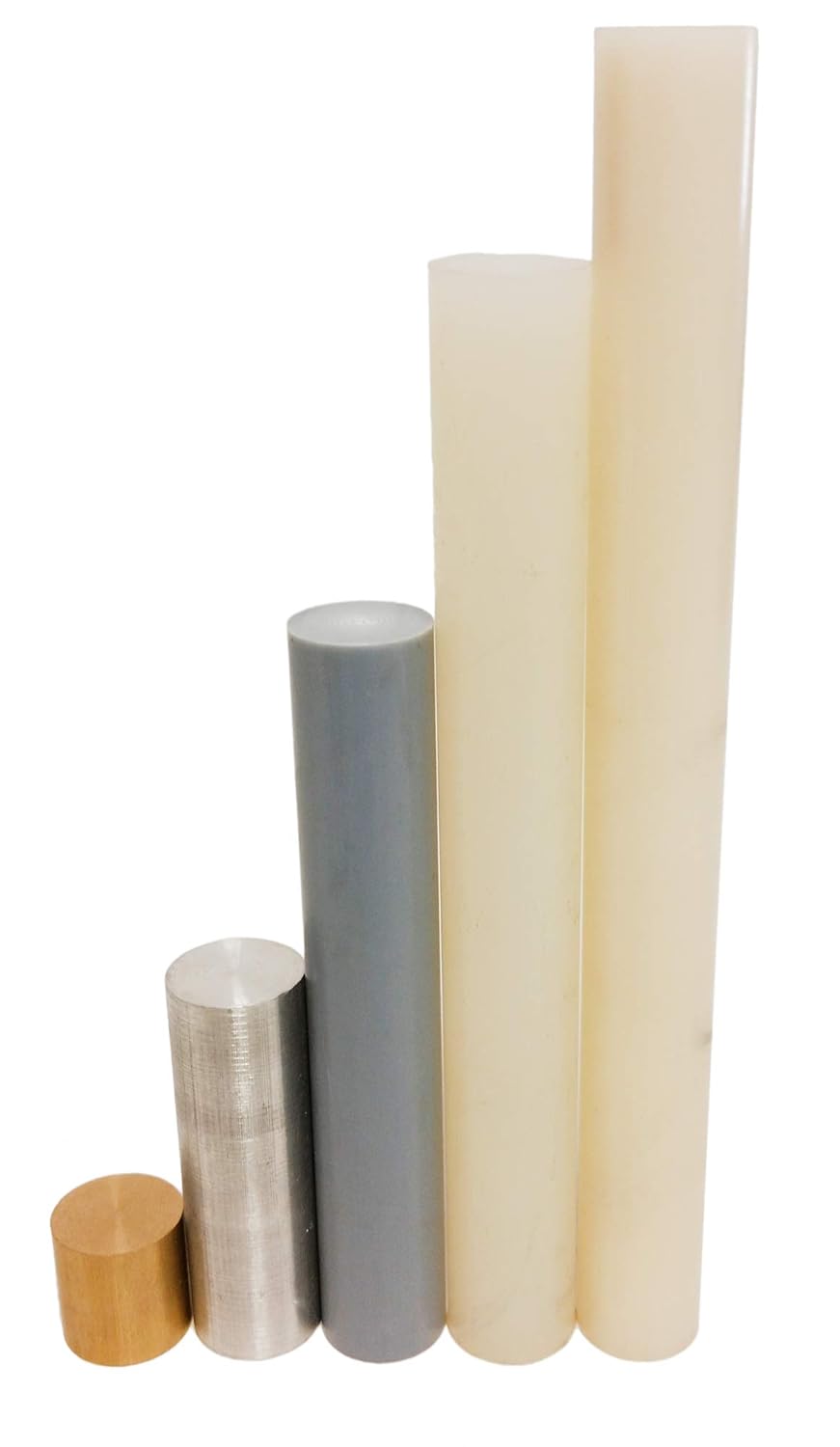 DNRDST-05-10 Density Rod Set - Five Equal-Mass Rods of Different Materials, Pack of 10 Sets