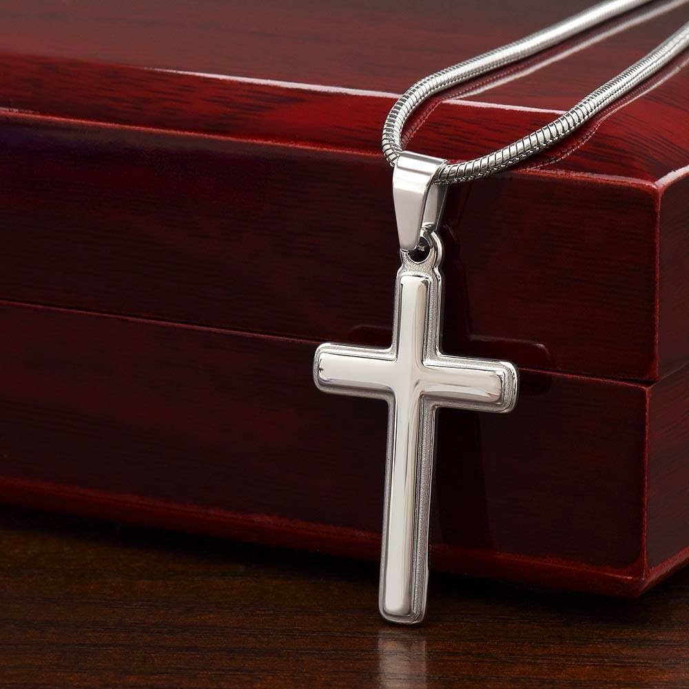 Promise Personalized Cross Necklace for Him, Sentimental Gift for Him, BF Gift for Birthday, Gift Ideas for Boyfriend